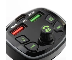 BlueStar Automobilio siųstuvas Blue Star Wave L1 RGB aplinkos apšvietimas tipas C x1 USB x2 20W juodas