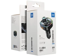 BlueStar Automobilio siųstuvas Blue Star Wave L2 RGB Classy šviesa tipas C x1 USB x2 20W juodas