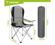 Trizand Juodas and Gray Fishing Chair