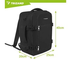 Plecak Trizand juodas 40x25x20cm hiking backpack