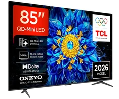 Televizorius TCL P8L 85P8L TV 2.16 m (85") 4K Ultra HD Smart TV Wi-Fi Juodas 450 cd/m²