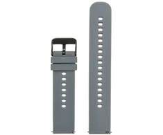 Pacific U27 rubber watch strap - dark pilka/juodas - 18mm