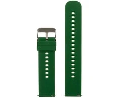 Pacific U27 rubber watch strap - dark žalias/sidabrinis - 22mm
