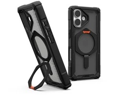 Dėklas Urban Armor Gear UAG Plasma XTE MagSafe case for iPhone 17 - juodas and oranžinis