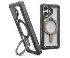 UAG Urban Armor Gear dėklas PLASMA XTE, suderinamas su „MagSafe“, skirtas IPHONE 17, pelenų / titano spalvos