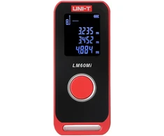 Įkraunamas lazerinis atstumo matuoklis, 60m; LCD; Li-ion , Type-C, UNI-T