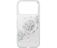 UNIQ Coehl Crystelle Dėklas iPhone 17 Pro Max su magnetiniu įkrovimu, sidabrinis