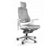 unique Wau TPE-8 office chair, pilkas/baltas elastomer
