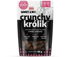 UNISZKI Traškus triušio skanėstas šunims su mėtomis ir dilgėlėmis, 80 g
