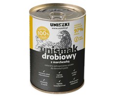 Usorteret UNISZKI Unismak vištiena su morkomis - šlapias šunų maistas - 410g