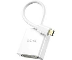 „Unitek“ USB-C ir DVI adapteriai 1080P@60Hz, balti, 15 cm