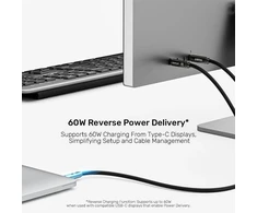 UNITEK C14178ABK01-5M USB cable USB 3.2 Gen 2 (3.1 Gen 2) USB C 10 Gbit/s 60 W Juodas