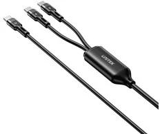 UNITEK USB-C 2-in-1 PD 100W silikoninis laidas 1,8 m