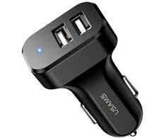 USAMS Laidinis įkroviklis 1xUSB-C+1xUSB T47 65W (only head) PD Fast Charging Super Si juodos spalvos CC153TC01(US-CC