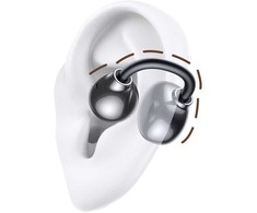 Ausinės Bluetooth USAMS Echo R02 Clip-on belaidės pilkas