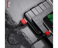 USAMS pintas kabelis U5 2A micro USBraudonos spalvos 1,2m SJ224USB02 (US-SJ224)