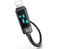 USAMS USB-C į Lightning kabelis 30W 1.2m cinko lydinio greito įkrovimo duomenų kabelis Meteor serijos SJ743USB0