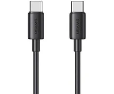 USAMS USB-C į USB-C Kabelis 60W 1mFast Charging YD Series juodos spalvos SJ711USB01(US-SJ711)