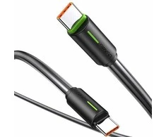 USAMS Kabelis USB-C/USB-C 1m SJ73460W juodos spalvos YU Series SJ734USB01 (US-SJ734)