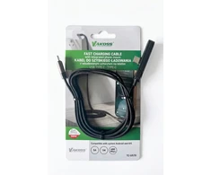 Vakoss TC-U570 USB-C to USB-C Cable with Stand Function, 100W, 1m, Juodas