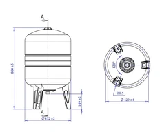 Varem Vertical hydrophore tank 80 l us080362cs0a2000