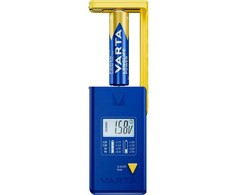 VARTA baterijų testeris su skaitmeniniu ekranu (AA, AAA, Type C, Type D, 9V, mygtukas) 893101111 mėlynas