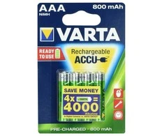VARTA HR03 AAA Recharge Accu Power 800 mAh 56703 Rechargeable batteries 4 pc(s) Žalias