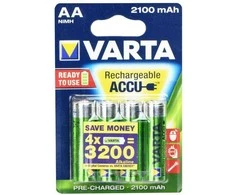 VARTA HR6 AA Recharge Accu Power 2100 mAh 56706 Rechargeable batteries 4 pc(s) Žalias, Geltona