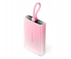 Vention 10000mAh power bank with LED ekranas, USB-C + Lightning + USB-A, 22.5W (pink)