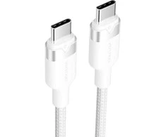 „Vention“ USB-C–C laidas, pintas, 3A, 480 Mbps, 60 W, 2 m, baltos spalvos