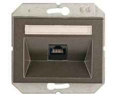 Kompiuterio lizdas VILMA XP 500 be rėmelio (1xRJ45 CAT5E UTP), antracito spalvos