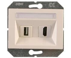 USB ir HDMI lizdas Vilma XP500, baltos spalvos