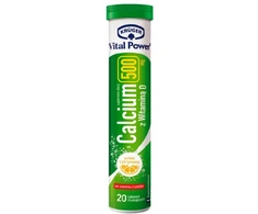 VITAL_POWER CALCIUM 500 MG WITH VITAMIN D 20 Planšetė