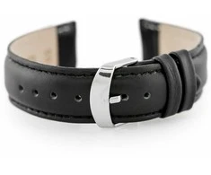 Pacific Dirželis skórzany do zegarka W83gold - juoda - 20mm