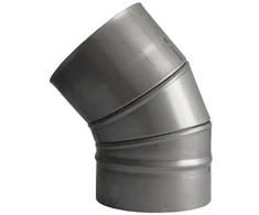 Kaminų alkūnė WADEX 115, D150 mm 45°