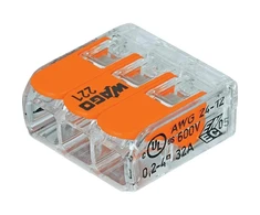 Laidų jungė Wago 221-413/5 3X0,02–4 mm², 450 V, 5 vnt.