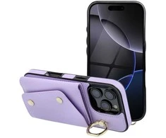 Originalus „iPhone 12 / 12 PRO Wonder“ dėklas su alyvinės spalvos pinigine