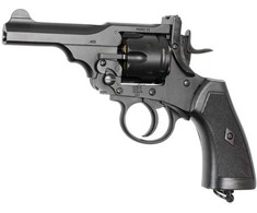 WEBLEY MKVI .455 Police kalibro 4,5 mm Diabolo šovinys, 6 šovinių, 4' CO2, Juodas Ekp iki 17J