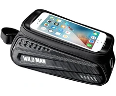 Forever Universalus telefono laikiklis WILDMAN ES3 1L 4"- 7" dviračiui su užtrauktuku juodas