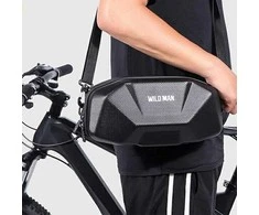 WILDMAN kelioninis krepšys dviračio vairui su užtrauktuku 3,5L X9 juodas