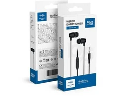 Wire earphones Jack 3,5 mm Blue Star PA-E67 1,2 m juodas