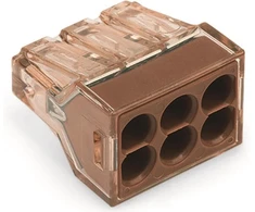 Laidų jungės Wago 773-606, 6 x 1,5-4 mm², 5 vnt.