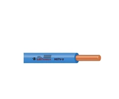 Wire Lietkabelis H07V-U. 1 x 6 mm². mėlynas