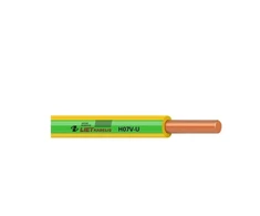 Wire Lietkabelis H07V-U. 1 x 6 mm². yellow/žalias