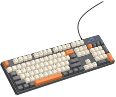 su laidu klaviatūra QWERTY Hoco GM61 tri-color (baltas, pilkas, oranžinis)