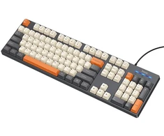 su laidu klaviatūra QWERTY Hoco GM61 tri-color (baltas, pilkas, oranžinis)