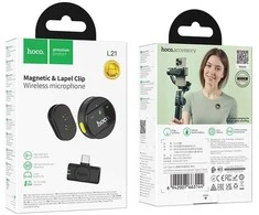Wireless microphone USB C Hoco L21 juodas