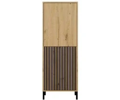 Top E Shop KAMARO 2DK SLIM/GL ĄŽUOLO ARTISAN vitrina
