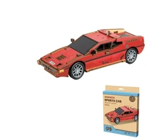 WOODEN 3D Dėlionė Raudonas CAR 60PCS