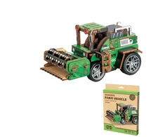 None WOODEN 3D Dėlionė WHEAT HARVESTER 88PCS